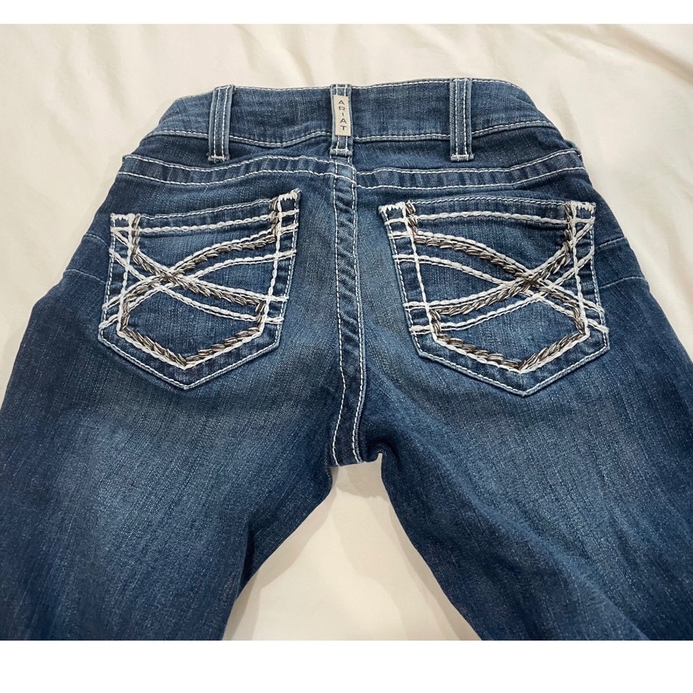 Ariat REAL Mid Rise Boot Entwined Jeans Marine Wash 25R 10017510 - Picture 5 of 6